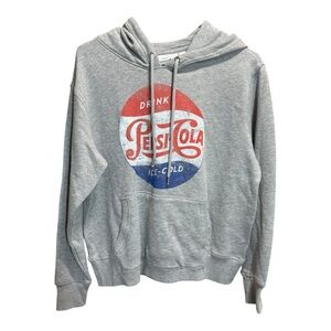 H&M LOGG Pepsi Cola Graphic Hoodie Gray Size M NWT
